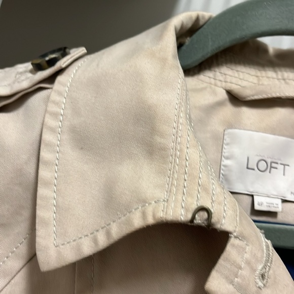 Host Pick Loft Women's Size 4 Petite Tan Pea Coat W/Pockets - Picture 10 of 15